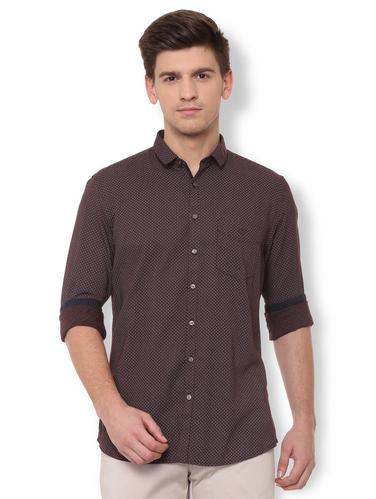 brown cotton casual shirt - 15729837 - Very Small Image - 1