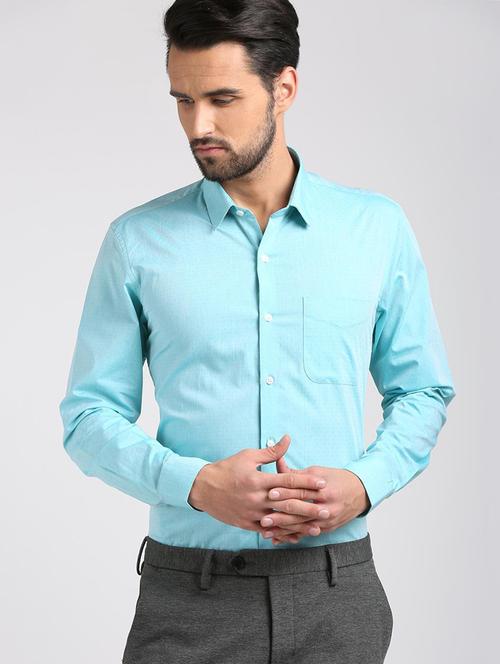 blue cotton formal shirt - 15729845 - Standard Image - 1