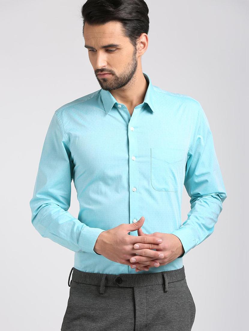 blue cotton formal shirt - 15729845 - Zoom Image - 1