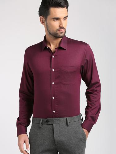 purple cotton formal shirt - 15729847 - Very Small Image - 1