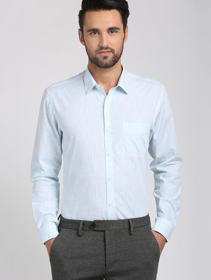 blue cotton formal shirt - 15729849 - Zoom Image - 1
