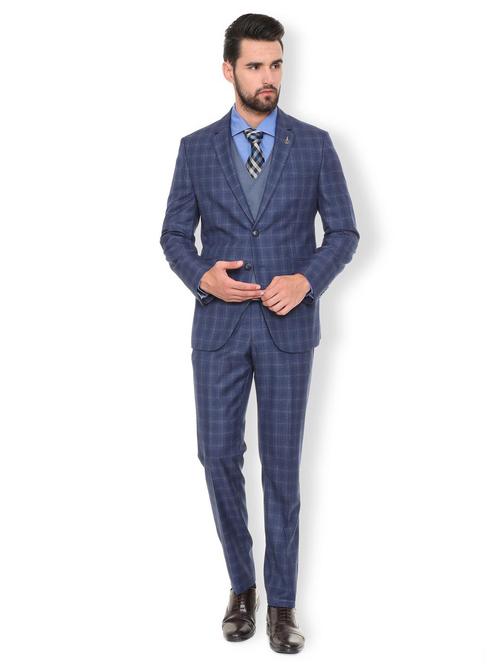 blue polyester blend 3-piecesuit - 15729895 - Standard Image - 1