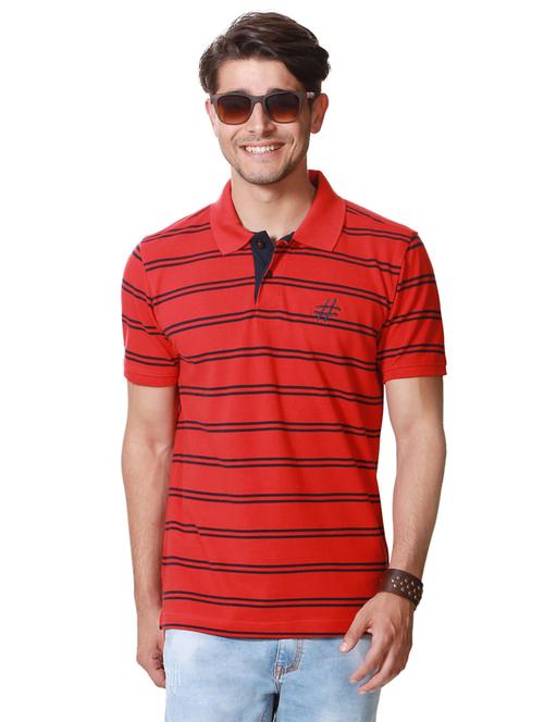 red cotton polo t-shirt - 15729901 - Standard Image - 1