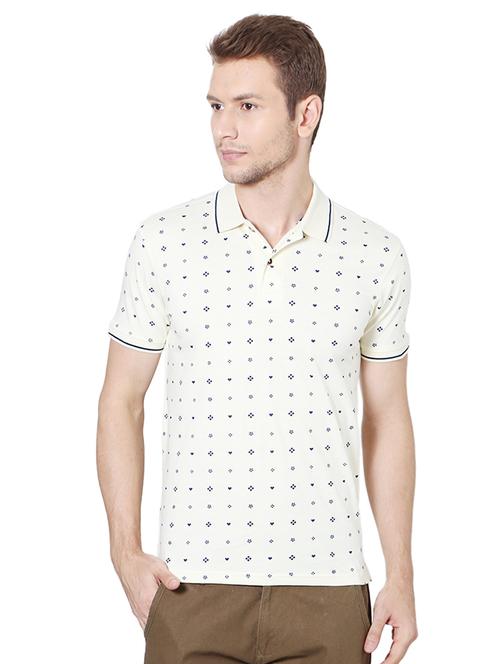 white cotton all over print t-shirt - 15729926 - Standard Image - 1