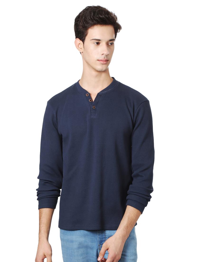 navy blue cotton t-shirt - 15729931 - Zoom Image - 1
