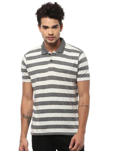 grey cotton blend polo t-shirt - 15729938 - Very Small Image - 1