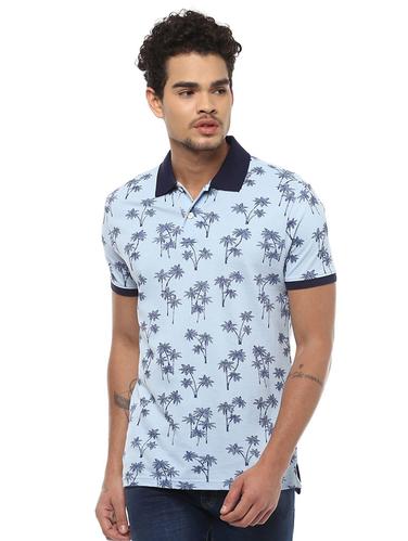 blue cotton all over print t-shirt - 15729940 - Very Small Image - 1