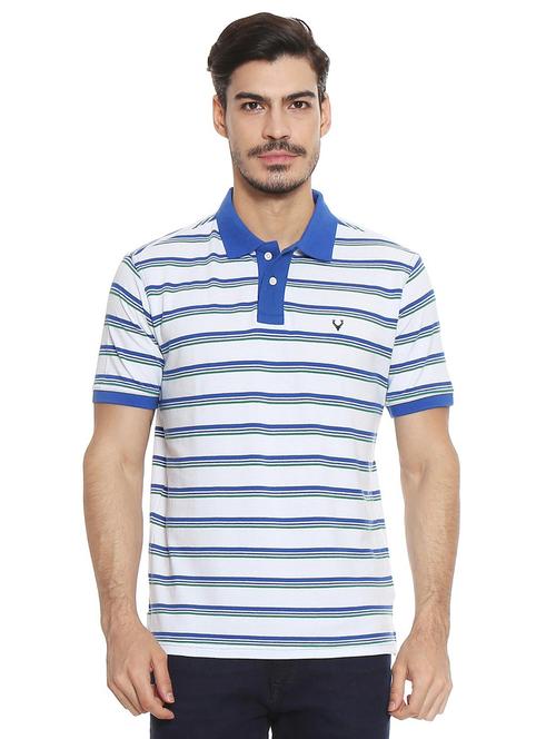 white cotton blend polo t-shirt - 15729959 - Standard Image - 1