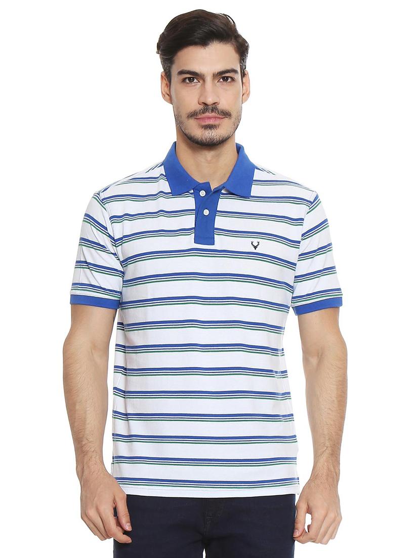 white cotton blend polo t-shirt - 15729959 - Zoom Image - 1