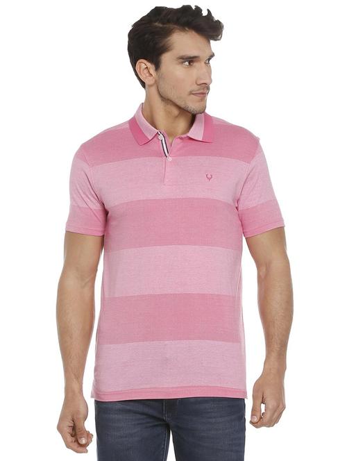 pink cotton polo t-shirt - 15729963 - Standard Image - 1