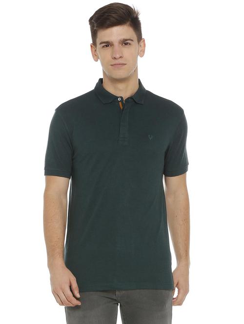 green viscose polo t-shirt - 15729964 - Standard Image - 1