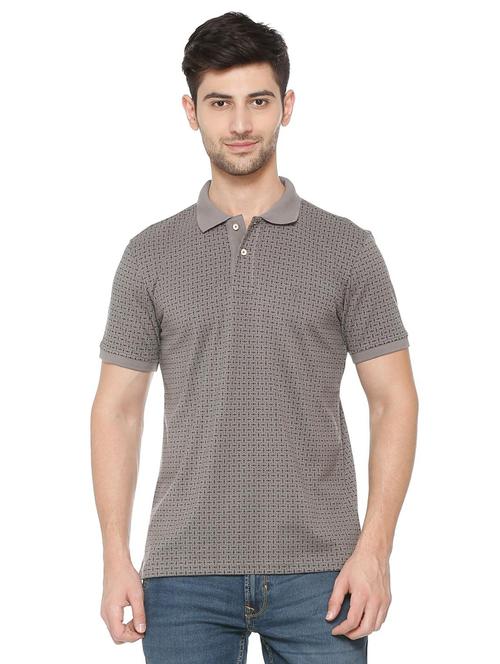 grey cotton all over print t-shirt - 15729970 - Standard Image - 1