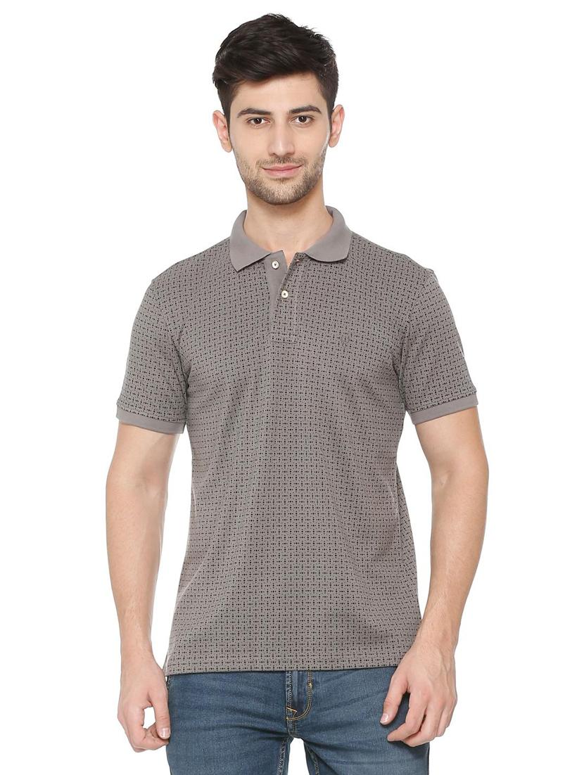 grey cotton all over print t-shirt - 15729970 - Zoom Image - 1