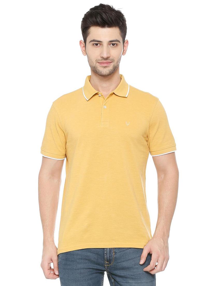yellow cotton polo t-shirt - 15729971 - Zoom Image - 1