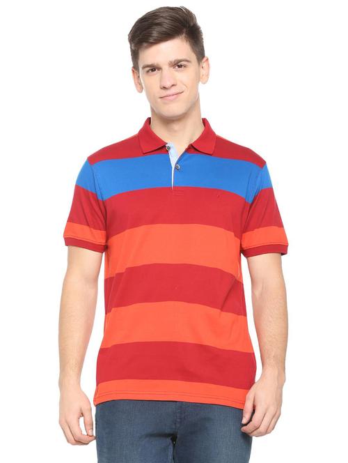 multi colored cotton polo t-shirt - 15729996 - Standard Image - 1