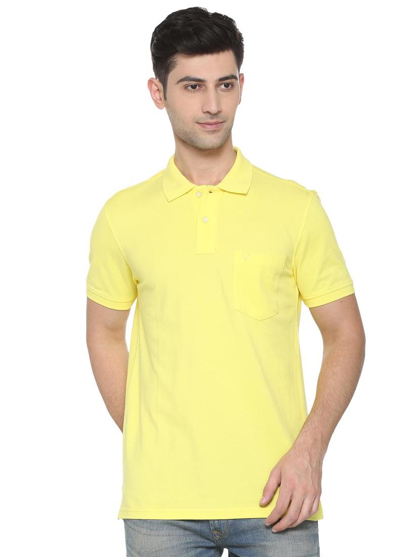 yellow cotton pocket t-shirt - 15729997 - Zoom Image - 1