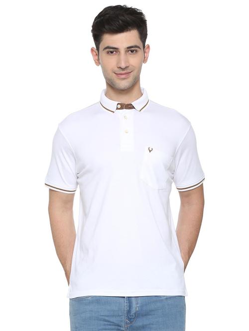 white cotton pocket t-shirt - 15729998 - Standard Image - 1