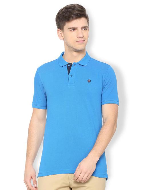 blue cotton polo t-shirt - 15730008 - Standard Image - 1