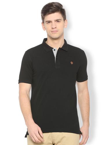 black cotton polo t-shirt - 15730009 - Very Small Image - 1
