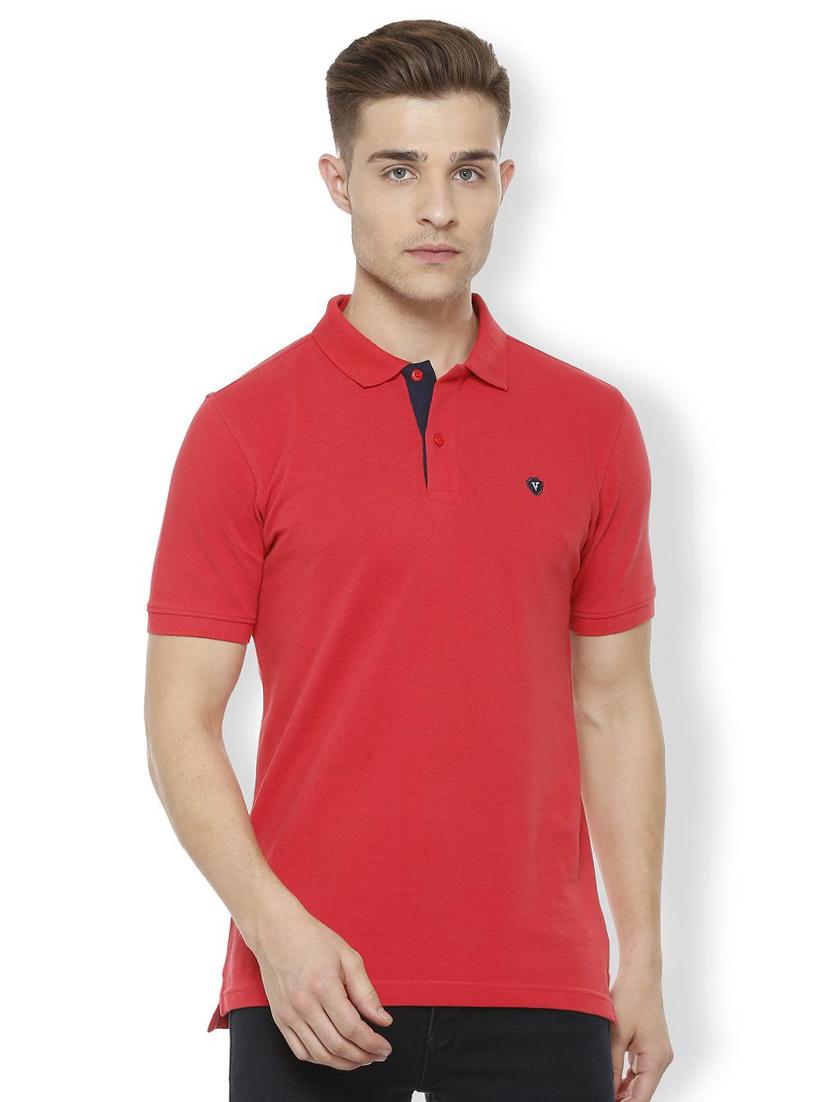 red cotton polo t-shirt - 15730011 - Zoom Image - 1