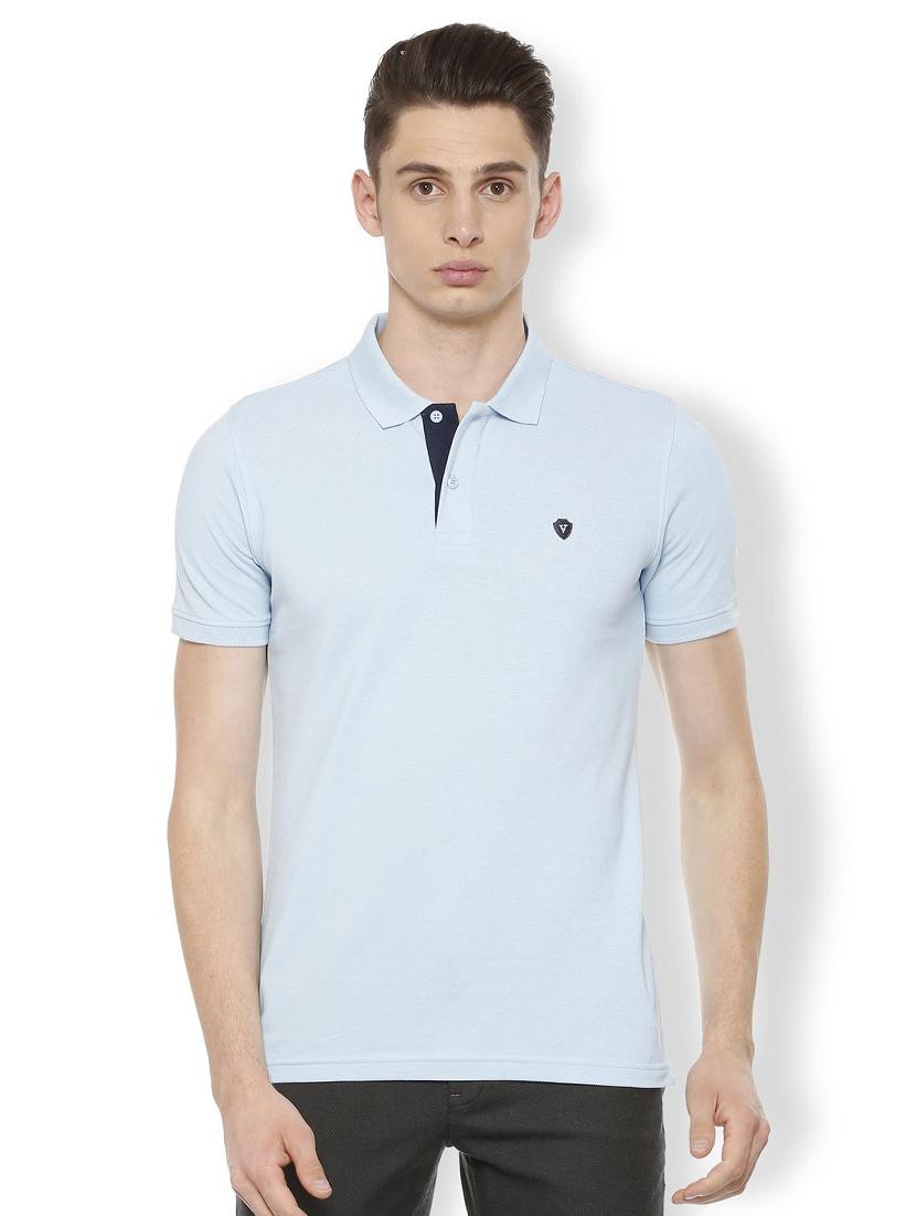 blue cotton polo t-shirt - 15730012 - Zoom Image - 1