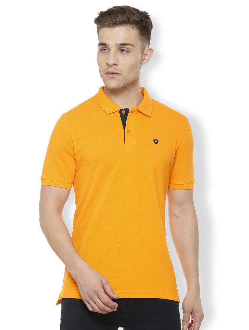 orange cotton polo t-shirt - 15730013 - Zoom Image - 1