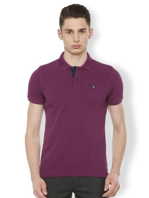 purple cotton polo t-shirt - 15730014 - Standard Image - 1
