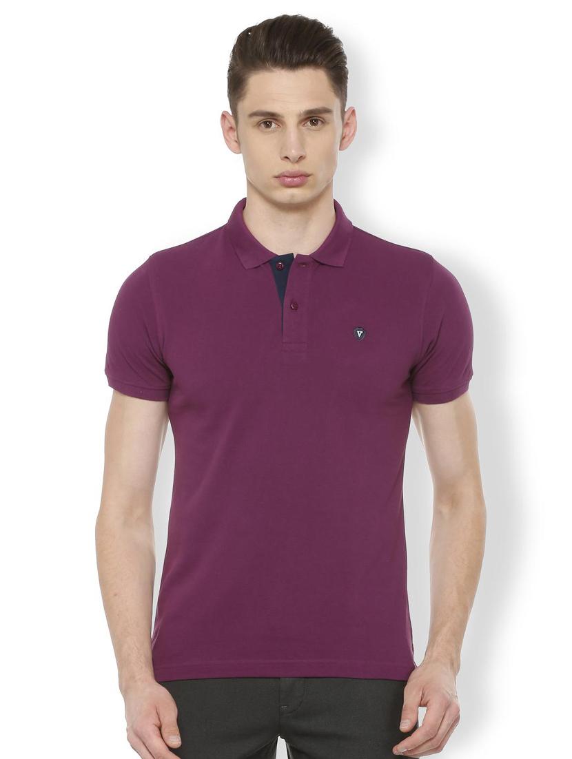 purple cotton polo t-shirt - 15730014 - Zoom Image - 1