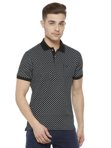 black cotton blend all over print t-shirt - 15730016 - Very Small Image - 1