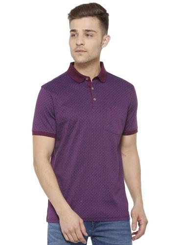 purple cotton all over print t-shirt - 15730017 - Very Small Image - 1