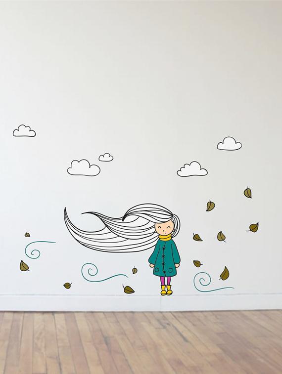 Wall Decals ' Autumn Wind ' Wall stickers (PVC Vinyl) - 15730184 - Zoom Image - 1