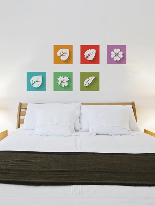 Wall Decals ' Different kinds of Leaves ' Wall stickers (PVC Vinyl) Multicolored - 15730195 - Standard Image - 1