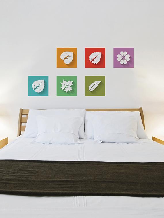 Wall Decals ' Different kinds of Leaves ' Wall stickers (PVC Vinyl) Multicolored - 15730195 - Zoom Image - 1
