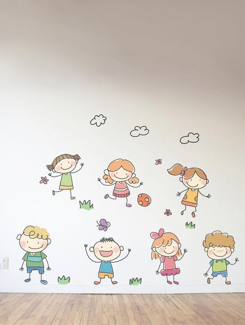 Wall Decals ' Kids Play ' Wall stickers (PVC Vinyl) - 15730210 - Standard Image - 1