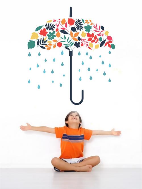 Wall Decals ' Umbrella Color Decals ' Wall stickers (PVC Vinyl) - 15730217 - Standard Image - 1