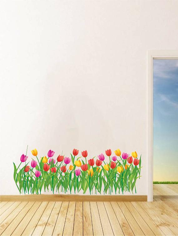 Wall Decals ' Tulip Flowers ' Wall stickers (PVC Vinyl) - 15730218 - Zoom Image - 1
