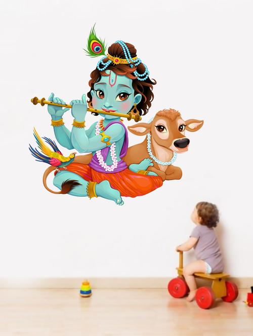 Wall Decals ' Lord Krishna ' Wall stickers (PVC Vinyl) - 15730225 - Standard Image - 1