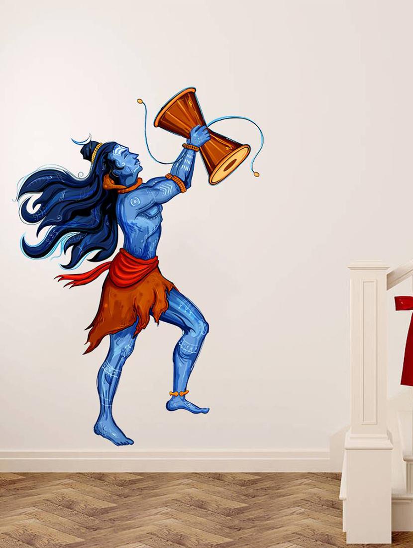 Wall Decals ' Lord shiva with Damru ' Wall stickers (PVC Vinyl) - 15730235 - Zoom Image - 1