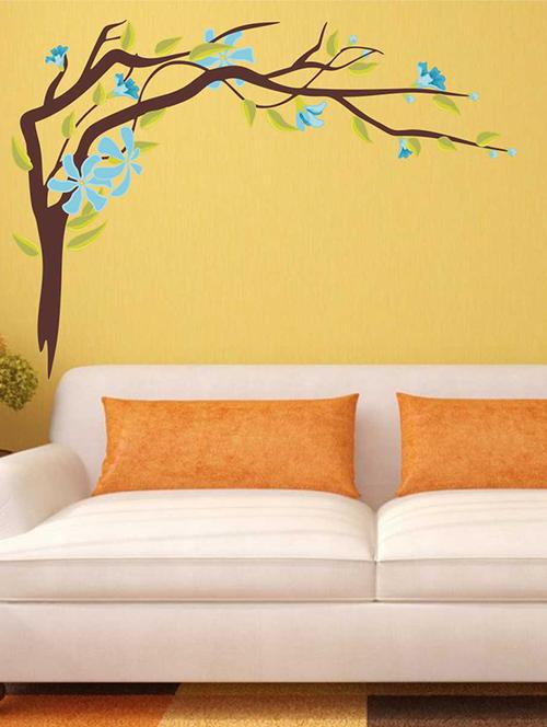 Wall Decals ' Blue Flower Sticker ' Wall stickers (PVC Vinyl) - 15730242 - Standard Image - 1