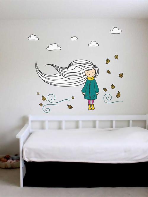Wall Decals ' Beautiful Girl Sticker ' Wall stickers (PVC Vinyl) - 15730256 - Standard Image - 1