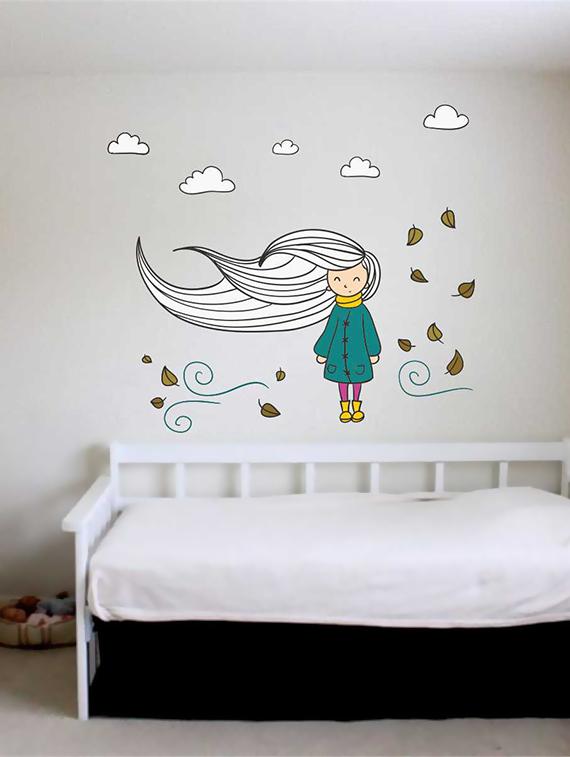 Wall Decals ' Beautiful Girl Sticker ' Wall stickers (PVC Vinyl) - 15730256 - Zoom Image - 1