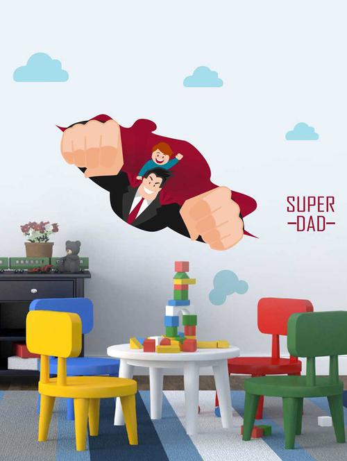 Wall Decals ' Super Dad ' Wall stickers (PVC Vinyl) - 15730258 - Standard Image - 1