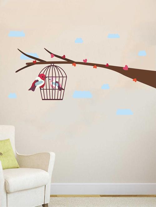 Wall Decals ' Bird Cage ' Wall stickers (PVC Vinyl) - 15730260 - Standard Image - 1