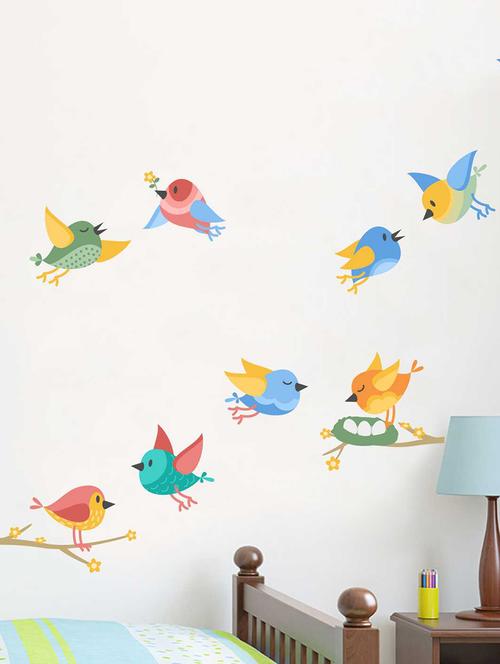 Wall Decals ' Birds Family Sticker ' Wall stickers (PVC Vinyl) - 15730261 - Standard Image - 1