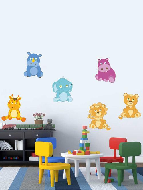Wall Decals ' Cartoon Animals ' Wall stickers (PVC Vinyl) - 15730263 - Standard Image - 1