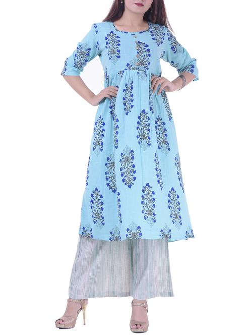flared printed kurta - 15730288 - Standard Image - 1