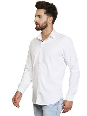 white cotton casual shirt - 15730294 - Standard Image - 2