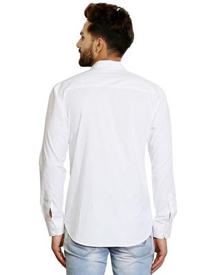 white cotton casual shirt - 15730294 - Standard Image - 3