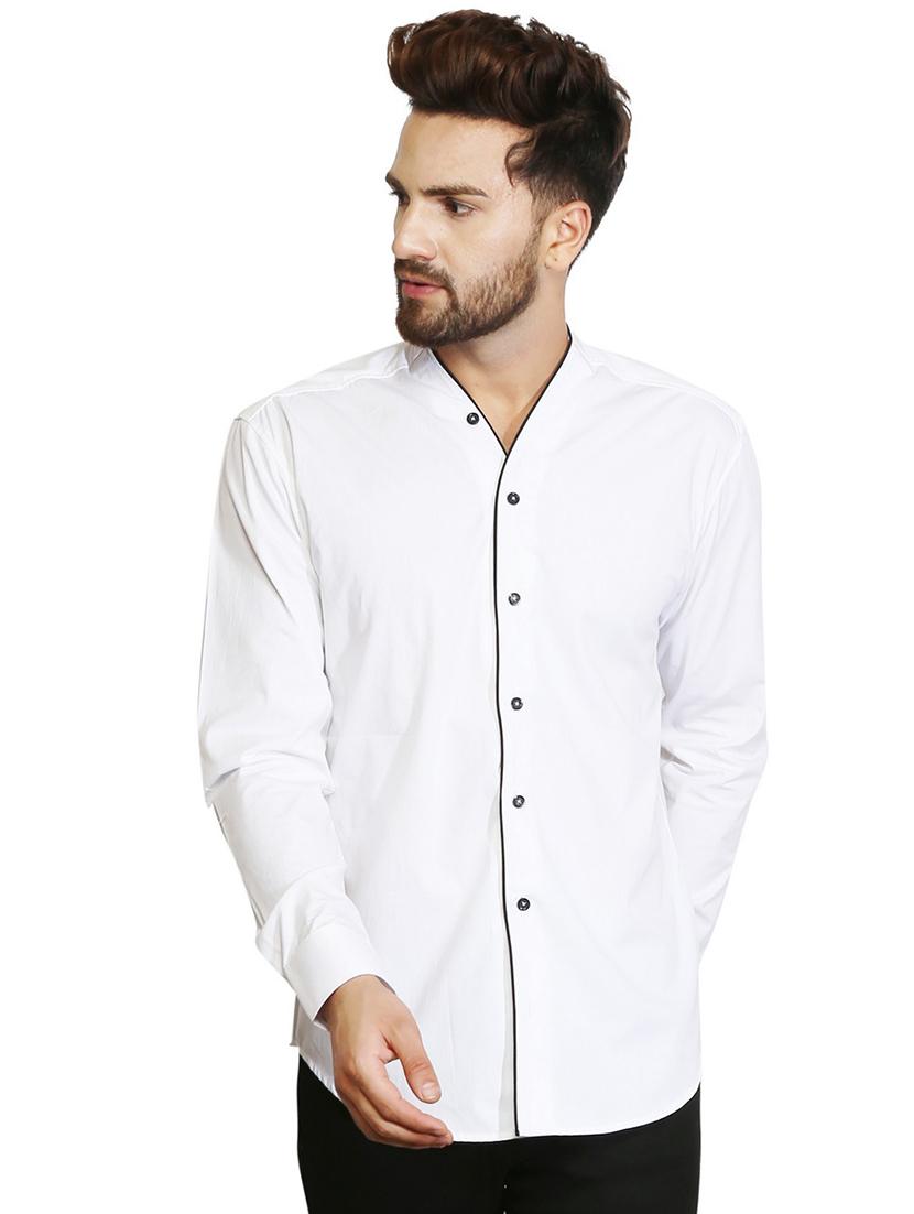 white cotton casual shirt - 15730295 - Zoom Image - 1