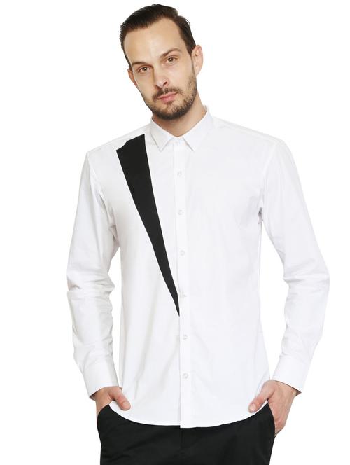 white cotton casual shirt - 15730300 - Standard Image - 1